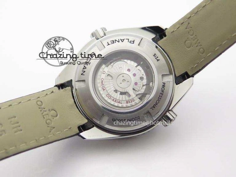 Planet Ocean Professional SS V6F 37mm Ladies Ceramic Bezel On Black Leather Strap A Modern 8257