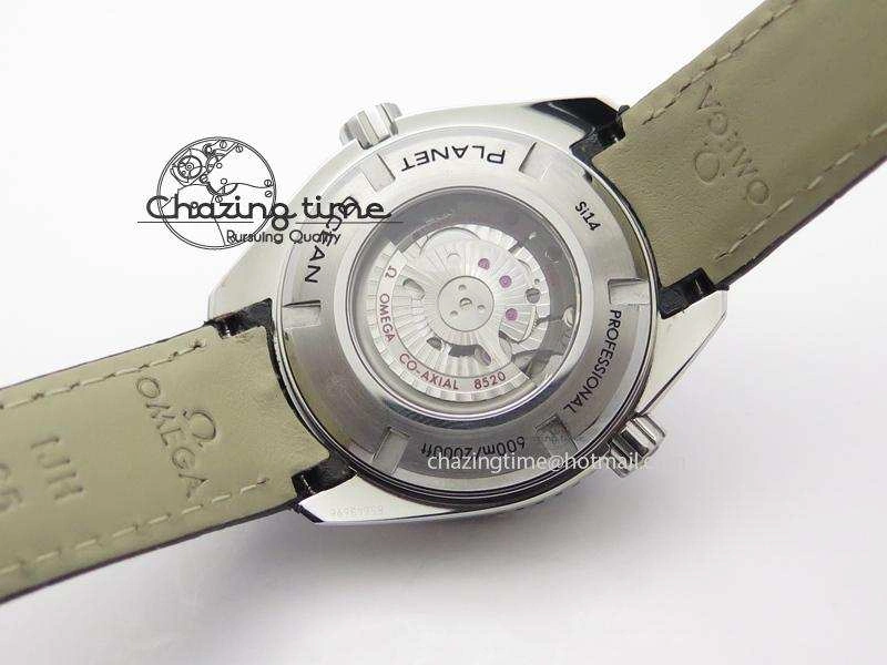 Planet Ocean Professional SS V6F 37mm Ladies Ceramic Bezel On Black Leather Strap A Modern 8257