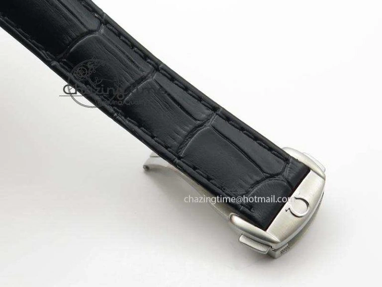 Planet Ocean Professional SS V6F 37mm Ladies Ceramic Bezel On Black Leather Strap A Modern 8257