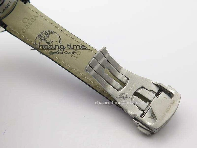 Planet Ocean Professional SS V6F 37mm Ladies Ceramic Bezel On Black Leather Strap A Modern 8257