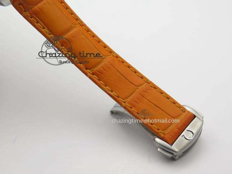 Planet Ocean Professional SS V6F 37mm Ladies Orange Bezel On Orange Leather Strap A Seasonal 8255