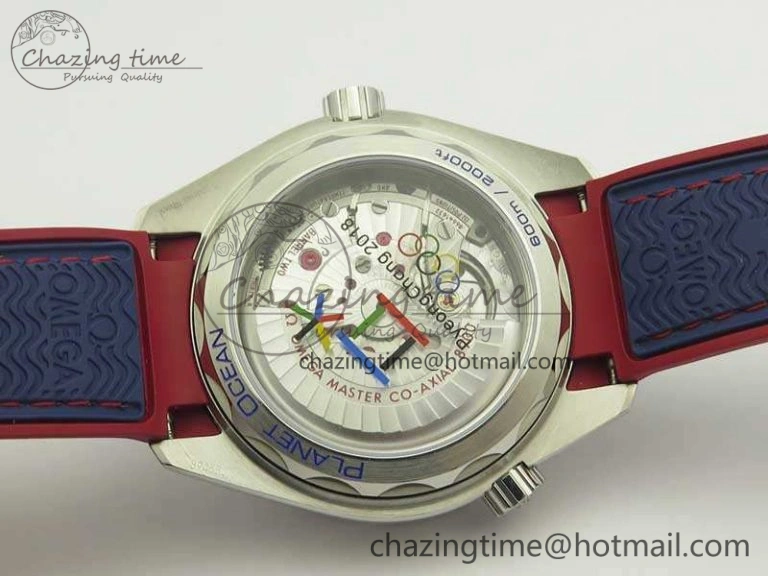 Planet Ocean “Pyeongchang 2018” 43.5mm SS OMF 1:1 Best Edition Blue Dial On Nylon Strap A TopPick 8082