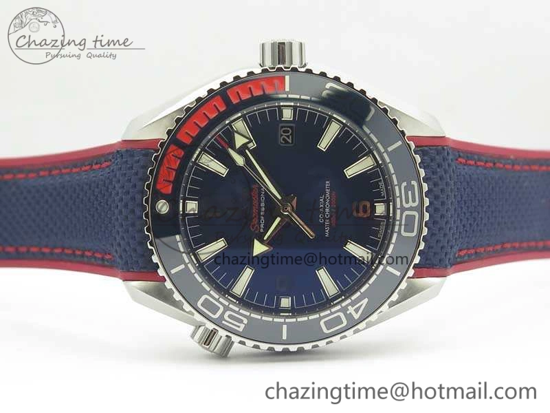 Planet Ocean “Pyeongchang 2018” 43.5mm SS OMF 1:1 Best Edition Blue Dial On Nylon Strap A TopPick 8082