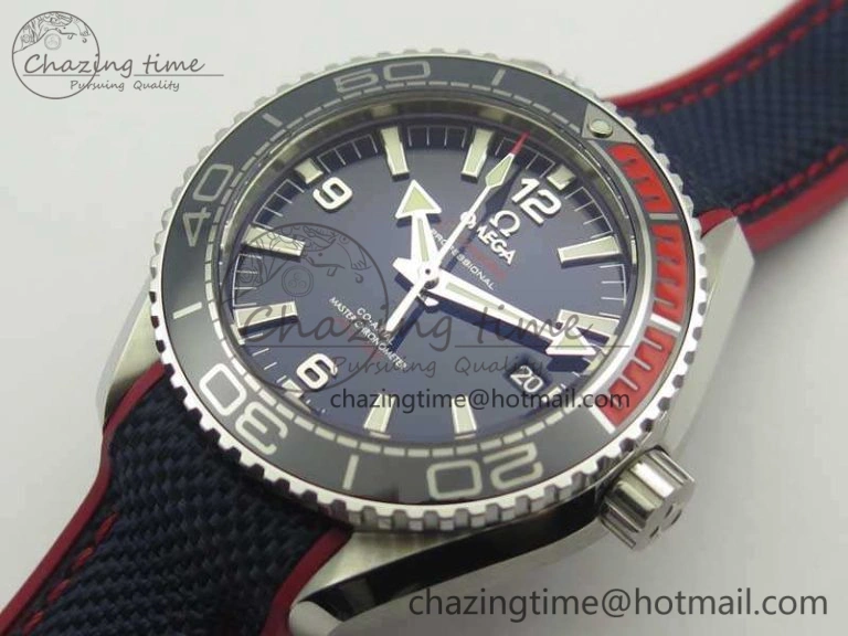 Planet Ocean “Pyeongchang 2018” 43.5mm SS OMF 1:1 Best Edition Blue Dial On Nylon Strap A TopPick 8082