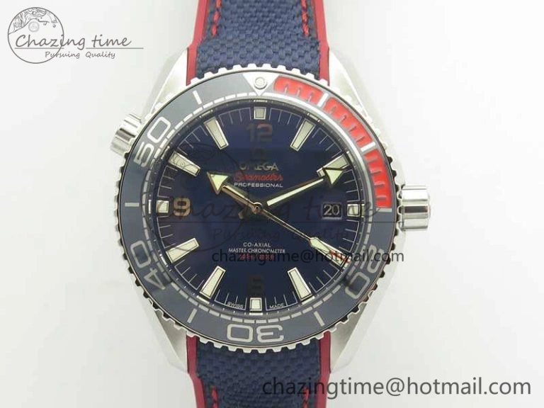 Planet Ocean “Pyeongchang 2018” 43.5mm SS OMF 1:1 Best Edition Blue Dial On Nylon Strap A TopPick 8082