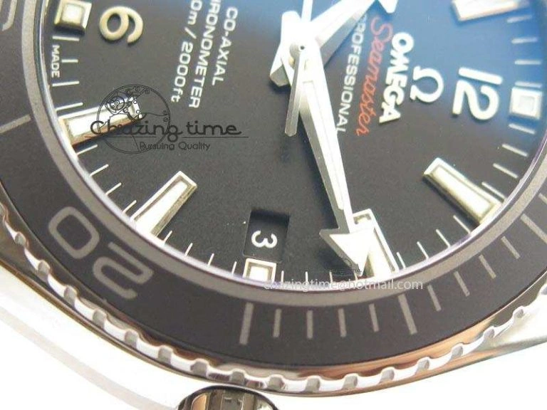 Planet Ocean SS Bp Maker 45mm Black Bezel On Black Rubber Strap A Resilient 8219