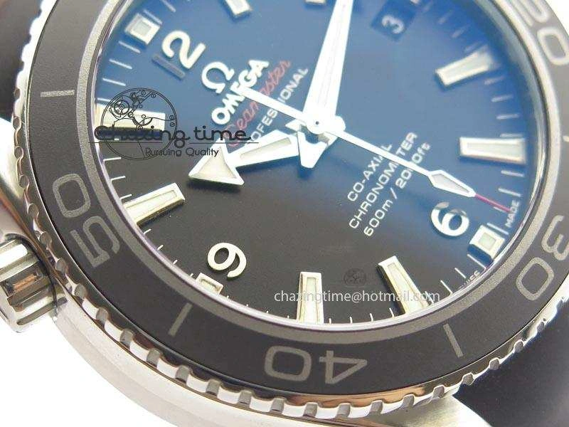 Planet Ocean SS Bp Maker 45mm Black Bezel On Black Rubber Strap A Resilient 8219