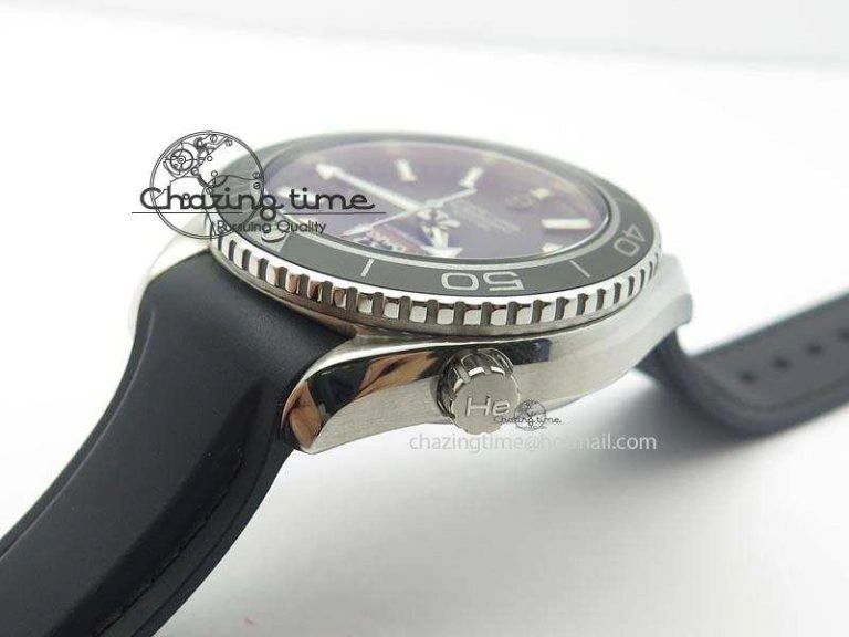 Planet Ocean SS Bp Maker 45mm Black Bezel On Black Rubber Strap A Resilient 8219