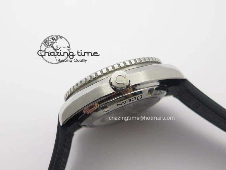 Planet Ocean SS Bp Maker 45mm Black Bezel On Black Rubber Strap A Resilient 8219