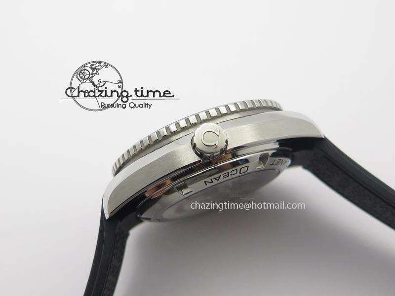 Planet Ocean SS Bp Maker 45mm Black Bezel On Black Rubber Strap A Resilient 8219