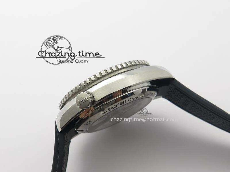 Planet Ocean SS Bp Maker 45mm Black Bezel On Black Rubber Strap A Resilient 8219