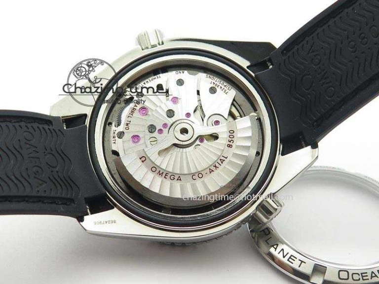 Planet Ocean SS Bp Maker 45mm Black Bezel On Black Rubber Strap A Resilient 8219