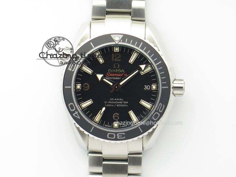 Planet Ocean SS Bp Maker 45mm Black Bezel On SS Bracelet A Upgraded 8218