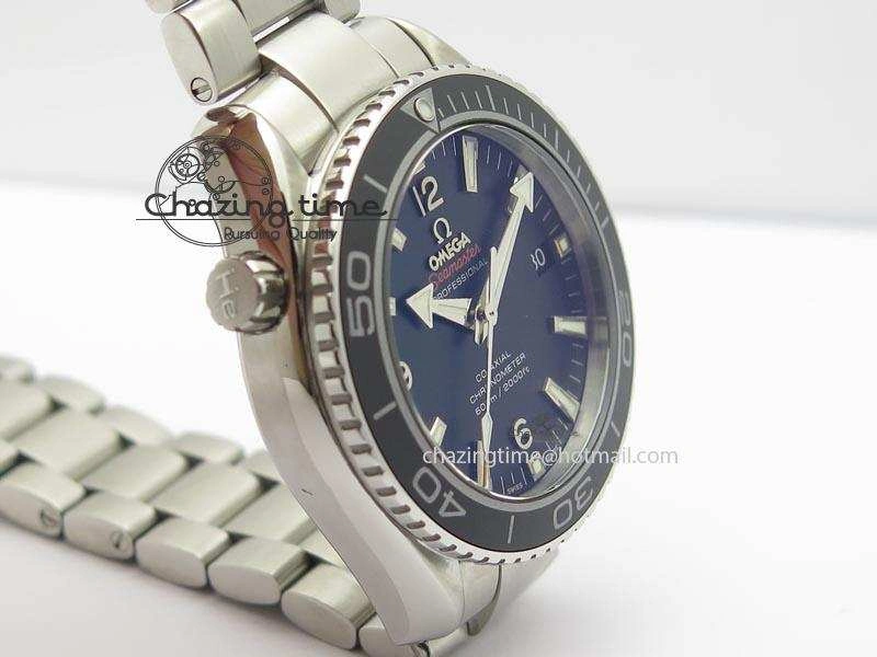 Planet Ocean SS Bp Maker 45mm Black Bezel On SS Bracelet A Upgraded 8218