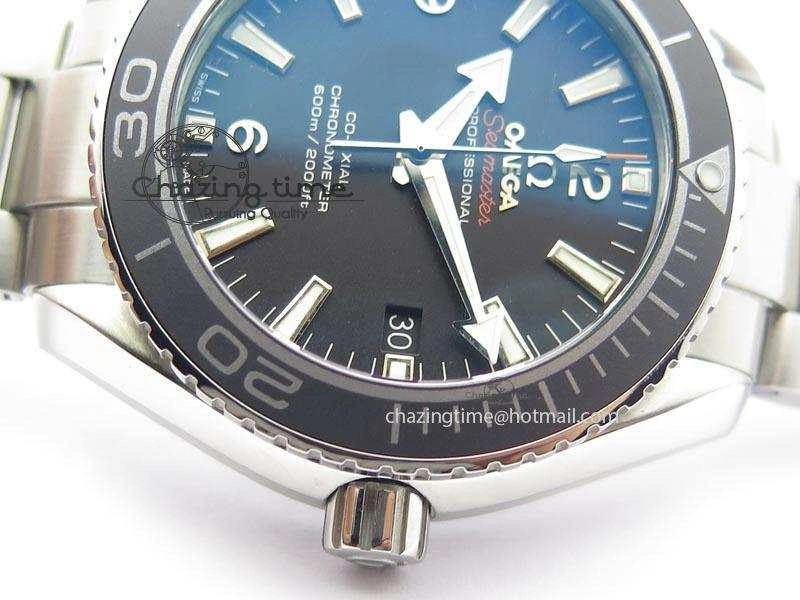 Planet Ocean SS Bp Maker 45mm Black Bezel On SS Bracelet A Upgraded 8218