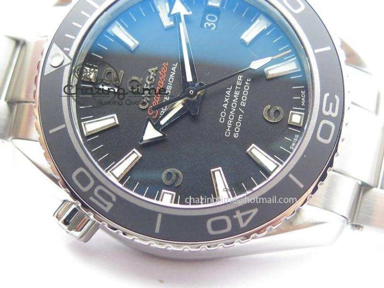 Planet Ocean SS Bp Maker 45mm Black Bezel On SS Bracelet A Upgraded 8218