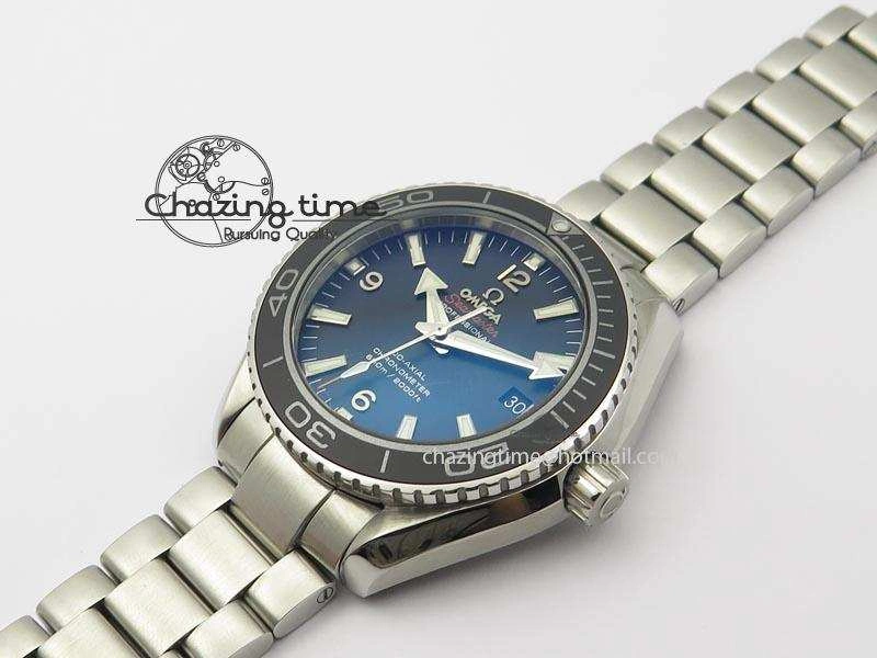 Planet Ocean SS Bp Maker 45mm Black Bezel On SS Bracelet A Upgraded 8218