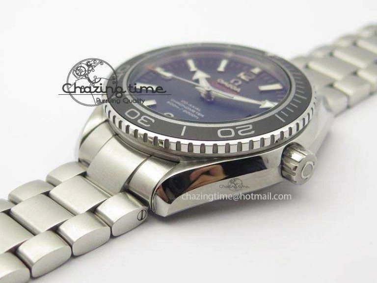 Planet Ocean SS Bp Maker 45mm Black Bezel On SS Bracelet A Upgraded 8218