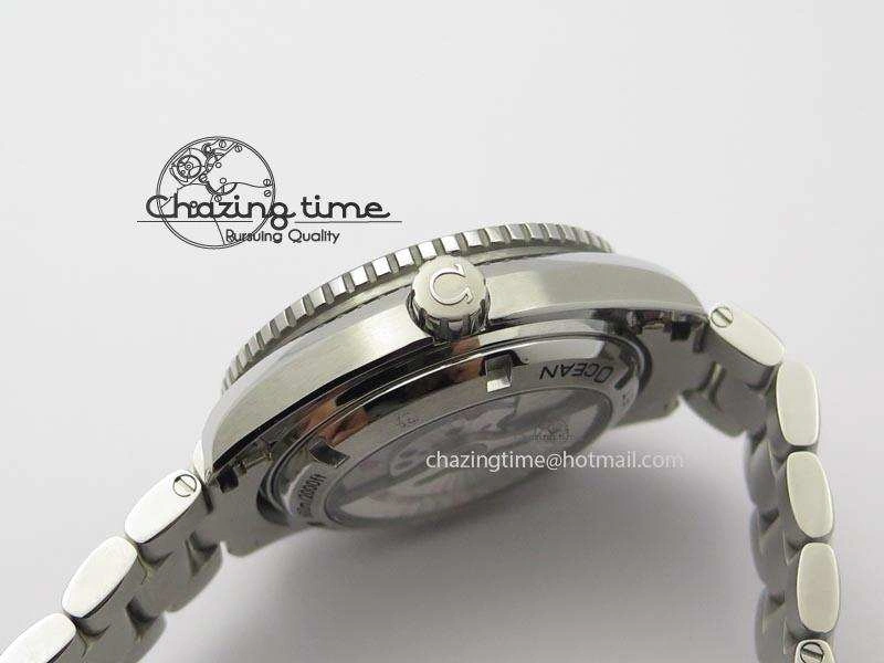 Planet Ocean SS Bp Maker 45mm Black Bezel On SS Bracelet A Upgraded 8218