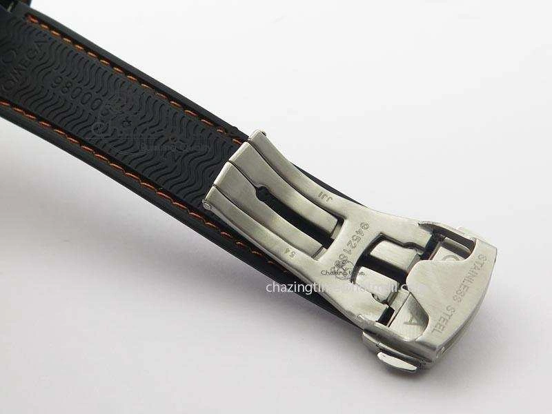WeatherProof Planet Ocean SS Bp Maker 45mm Black Bezel Orange Numbers On Black Rubber Strap A 8220
