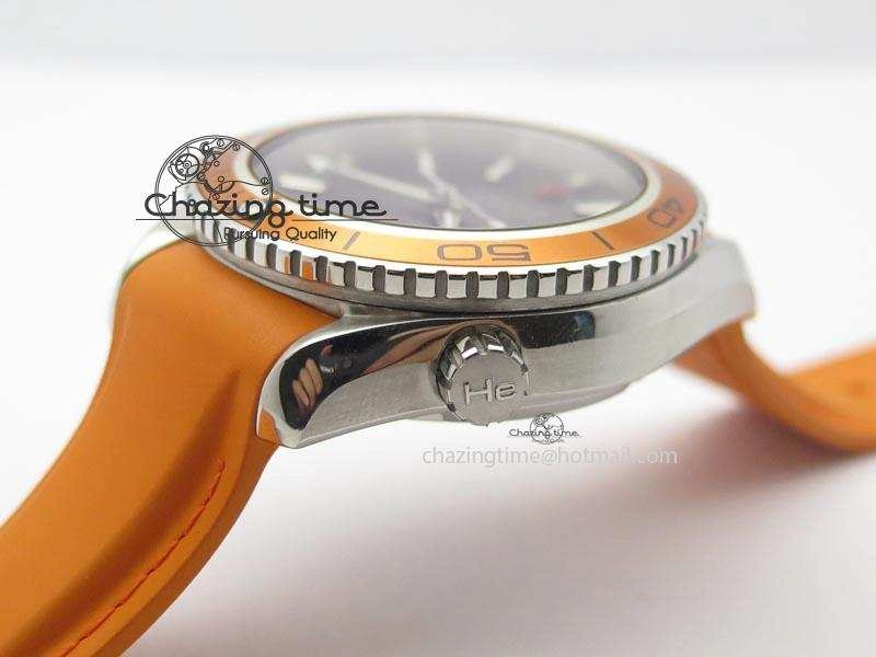 Planet Ocean SS Bp Maker 45mm Orange Bezel On Orange Rubber Strap A TechFriendly 8221