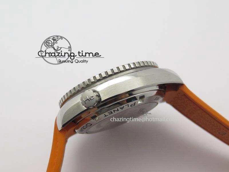 Planet Ocean SS Bp Maker 45mm Orange Bezel On Orange Rubber Strap A TechFriendly 8221
