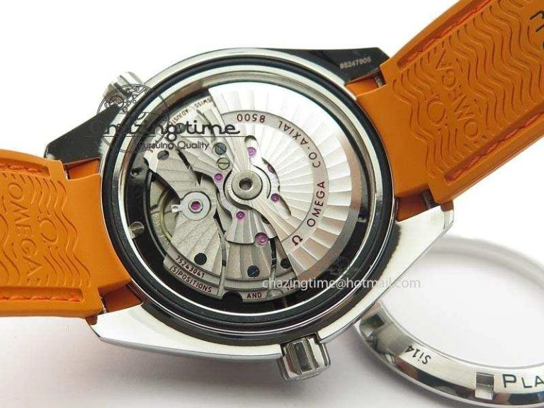 Planet Ocean SS Bp Maker 45mm Orange Bezel On Orange Rubber Strap A TechFriendly 8221