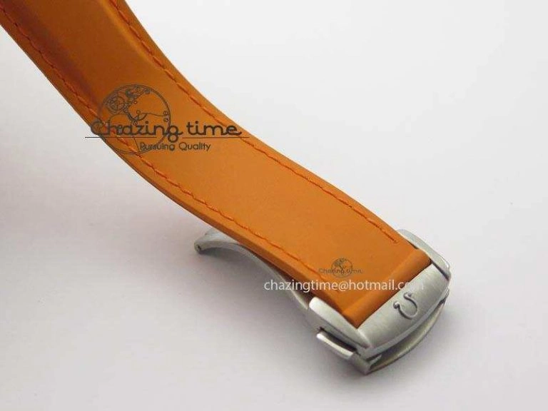 Planet Ocean SS Bp Maker 45mm Orange Bezel On Orange Rubber Strap A TechFriendly 8221