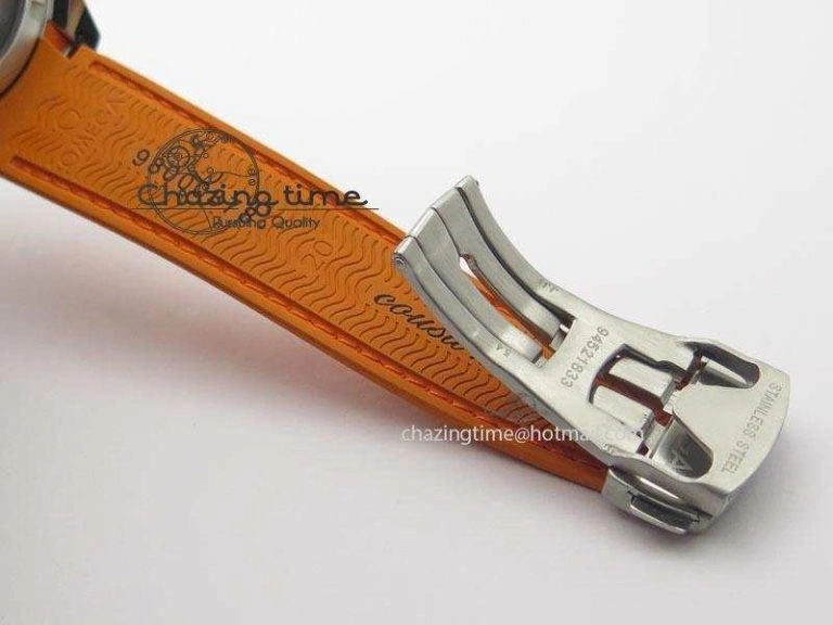 Planet Ocean SS Bp Maker 45mm Orange Bezel On Orange Rubber Strap A TechFriendly 8221