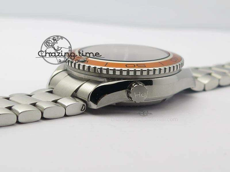 FlexibleFit Planet Ocean SS Bp Maker 45mm Orange Bezel On SS Bracelet A 8216