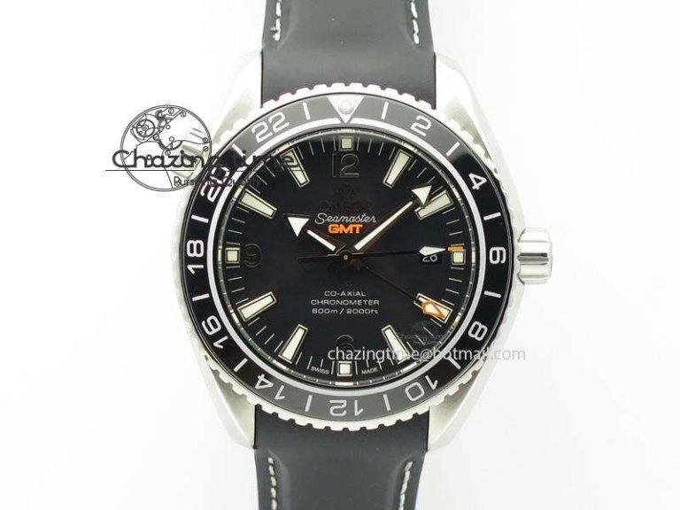 OnTrend Planet Ocean SS GMT Black Dial Silver Markers On Black Rubber Strap A 8256