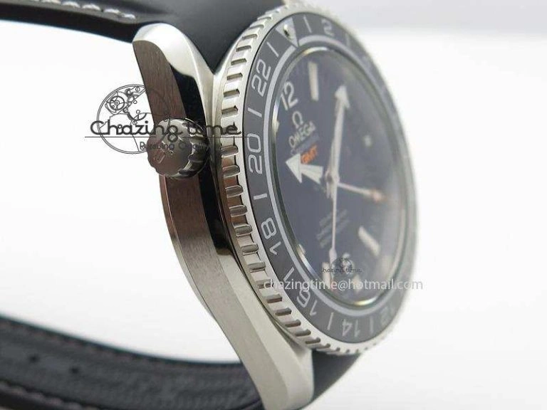 OnTrend Planet Ocean SS GMT Black Dial Silver Markers On Black Rubber Strap A 8256