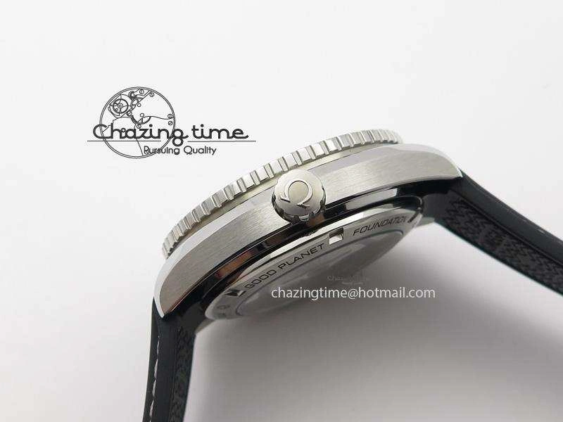 OnTrend Planet Ocean SS GMT Black Dial Silver Markers On Black Rubber Strap A 8256
