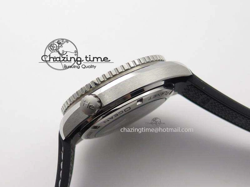 OnTrend Planet Ocean SS GMT Black Dial Silver Markers On Black Rubber Strap A 8256