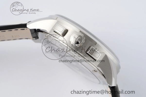 Polaris Chrono SS HKF Best Edition Black Dial on Black Leather Strap A752A Sporty 7428