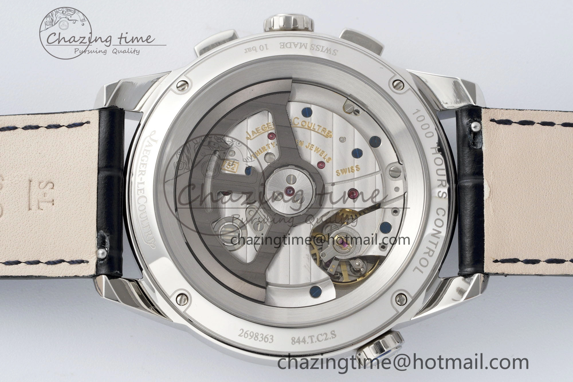 Polaris Chrono SS HKF Best Edition Black Dial on Black Leather Strap A752A Sporty 7428