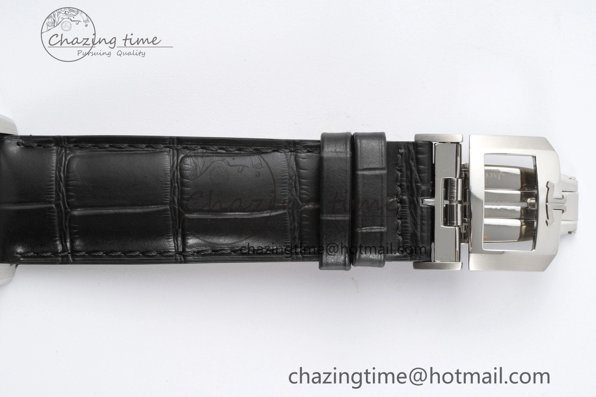 Polaris Chrono SS HKF Best Edition Black Dial on Black Leather Strap A752A Sporty 7428