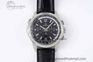 Polaris Chrono SS HKF Best Edition Black Dial on Black Leather Strap A752A Sporty 7428