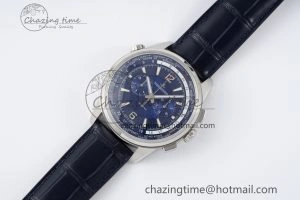 MultiPurpose Polaris Chrono SS HKF Best Edition Blue Dial on Blue Leather Strap A752A 7427
