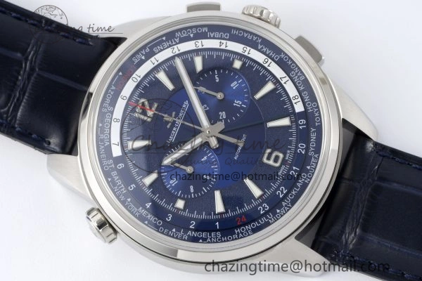 MultiPurpose Polaris Chrono SS HKF Best Edition Blue Dial on Blue Leather Strap A752A 7427
