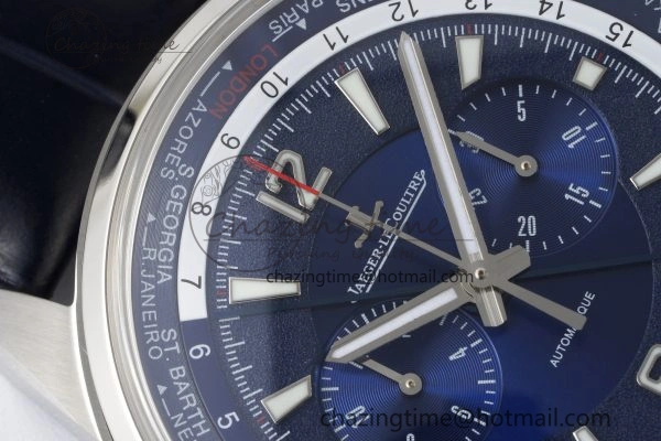 MultiPurpose Polaris Chrono SS HKF Best Edition Blue Dial on Blue Leather Strap A752A 7427