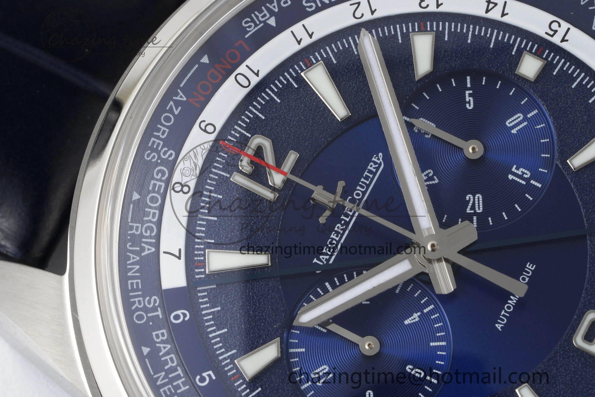 MultiPurpose Polaris Chrono SS HKF Best Edition Blue Dial on Blue Leather Strap A752A 7427