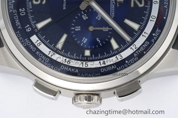 MultiPurpose Polaris Chrono SS HKF Best Edition Blue Dial on Blue Leather Strap A752A 7427
