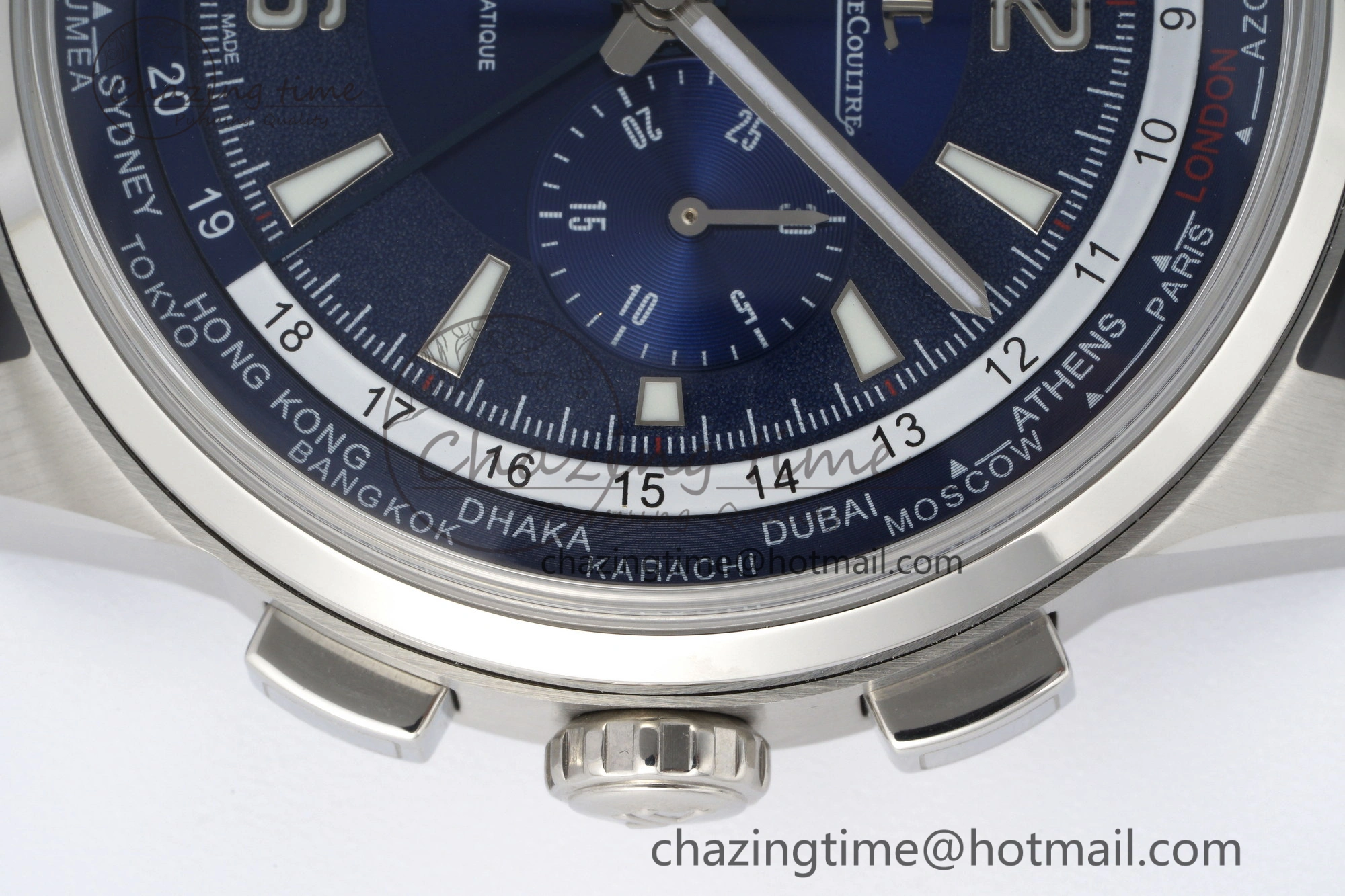 MultiPurpose Polaris Chrono SS HKF Best Edition Blue Dial on Blue Leather Strap A752A 7427