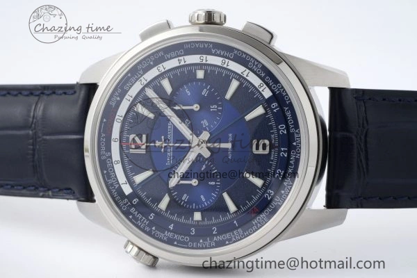 MultiPurpose Polaris Chrono SS HKF Best Edition Blue Dial on Blue Leather Strap A752A 7427