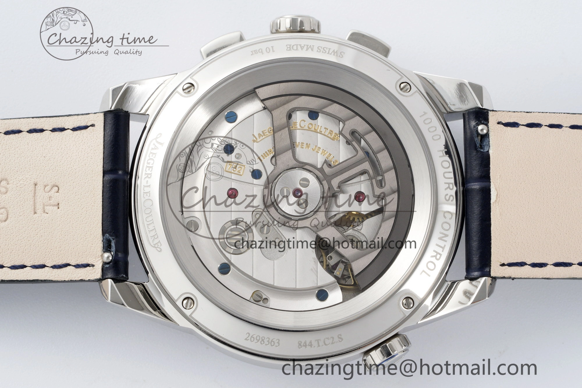 MultiPurpose Polaris Chrono SS HKF Best Edition Blue Dial on Blue Leather Strap A752A 7427