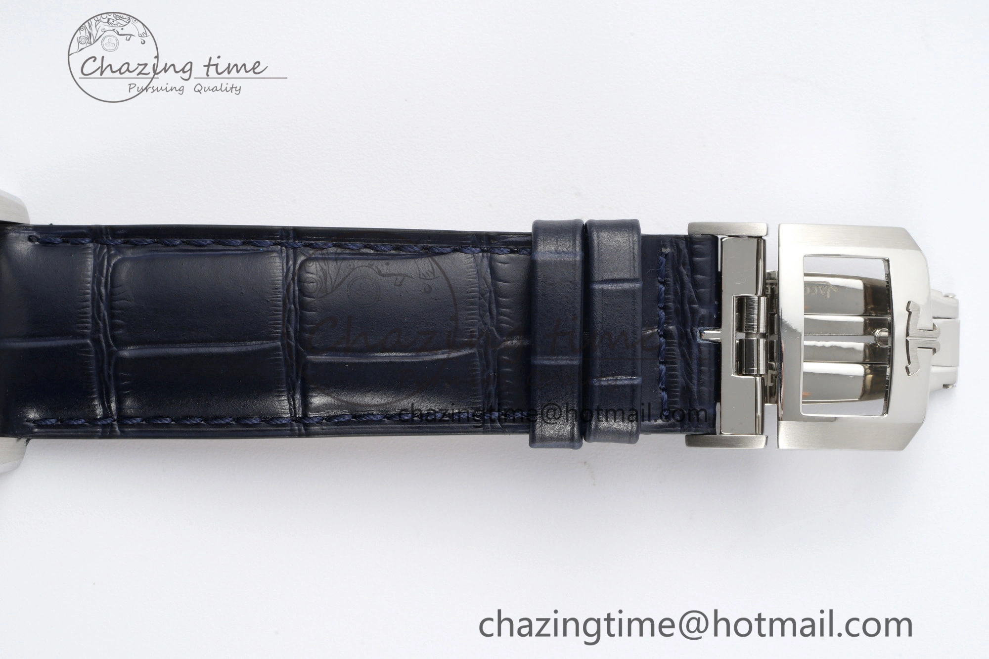 MultiPurpose Polaris Chrono SS HKF Best Edition Blue Dial on Blue Leather Strap A752A 7427