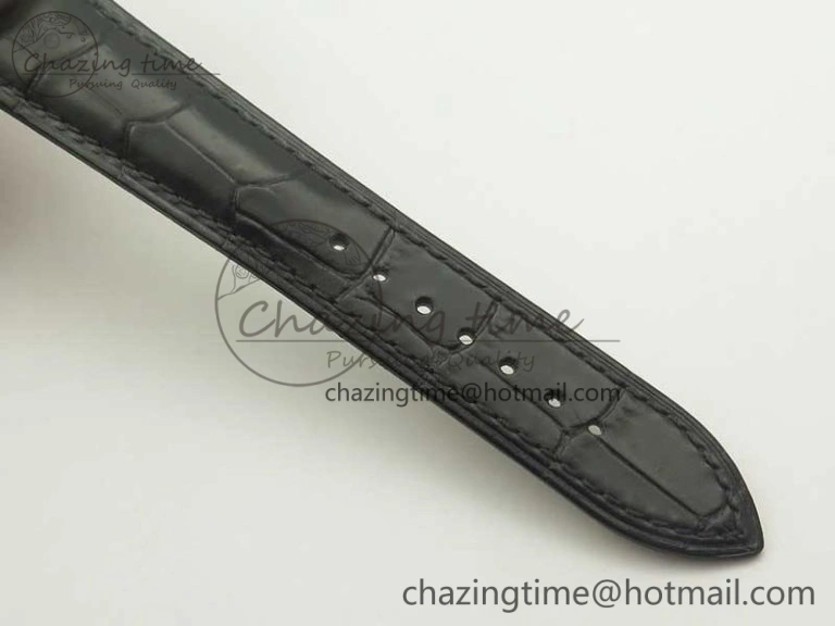 QuickDry Polaris Geographic WT RG Black Textured Dial on Black Leather Strap A 7470