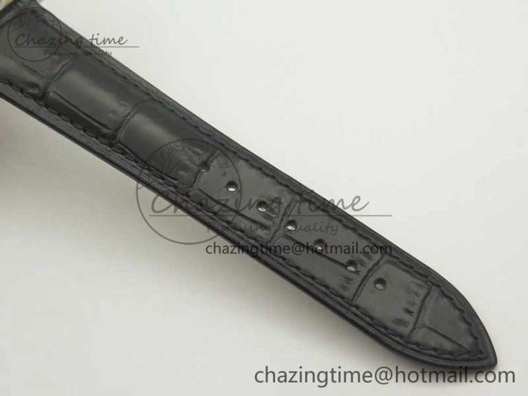 SmoothTexture Polaris Geographic WT SS Blue Textured Dial on Black Leather Strap A 7467