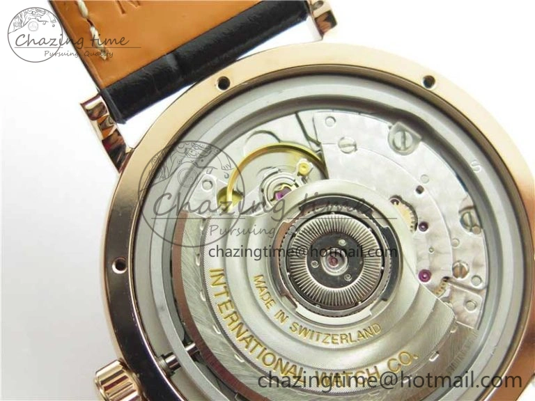 Portofino 37mm RG V7F 1:1 Best Edition Gray Dial Diamonds Bezel on Black Leather Strap A Minimalist 7089
